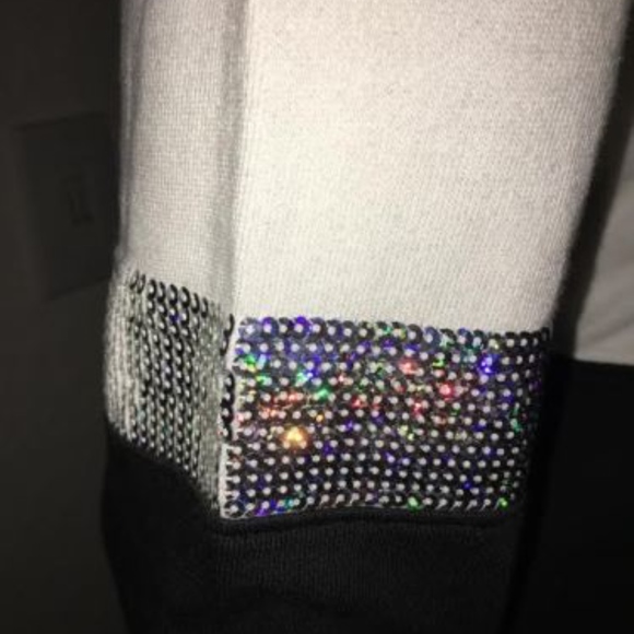 Pink Victoria’s Secret Bling Hoodie zipper sequin color block soft warm sweater - Picture 7 of 8